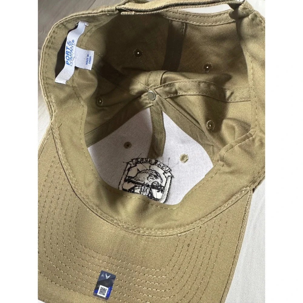 Port & Company USAF SERE Military Embroidered Hat Tan Khaki Adjustable Cap